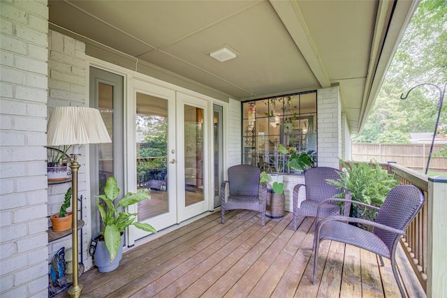 2010 Trailview Ct, Norman, OK 73072 - wooden deck featuring french doors