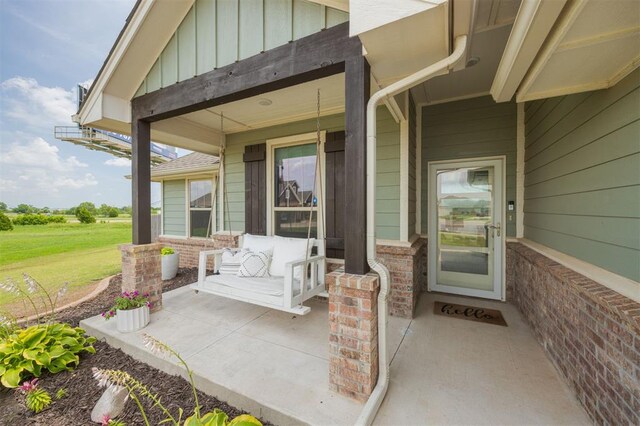 10800 NW 5th St, Yukon, OK 73099 - porch featuring a lawn