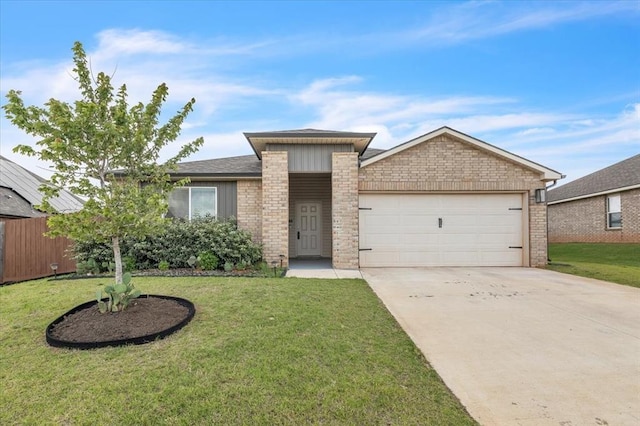 14500 Gravity Falls Ln, Oklahoma City, OK 73142 - ranch-style house featuring brick siding, driveway, and a garage