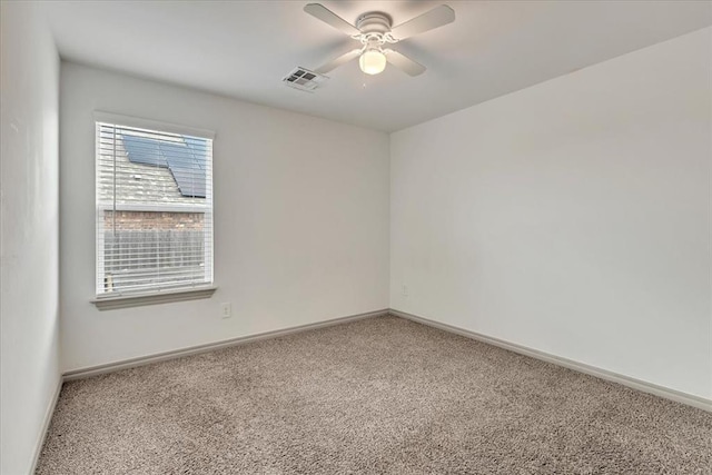 14500 Gravity Falls Ln, Oklahoma City, OK 73142 - carpeted empty room featuring ceiling fan and baseboards