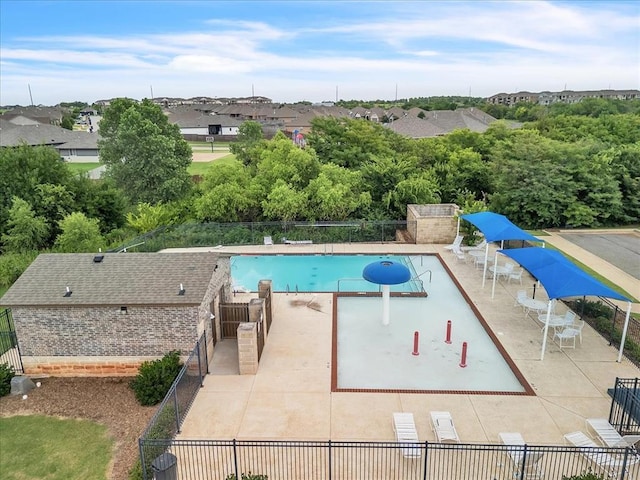 14500 Gravity Falls Ln, Oklahoma City, OK 73142 - community pool featuring a patio area