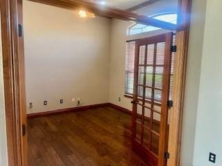 3805 Highridge, Edmond, OK 73003 - spare room featuring wood finished floors