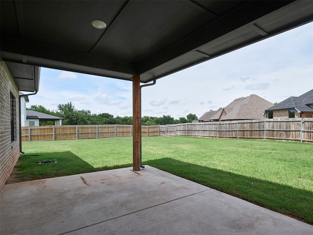 19608 Dalemead Way, Edmond, OK 73012 - fenced backyard featuring a patio