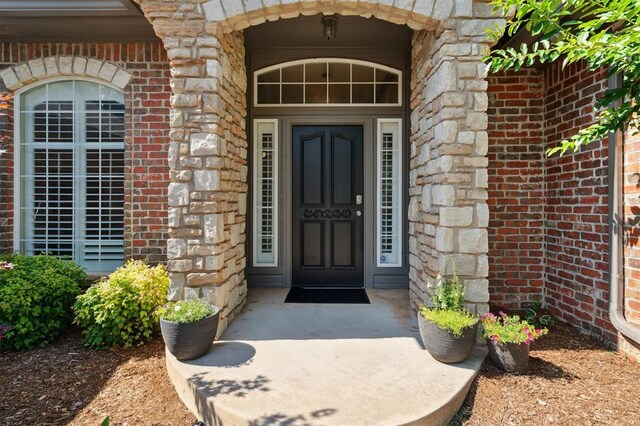 2917 Stafford Rd, Edmond, OK 73012 - property entrance featuring brick siding
