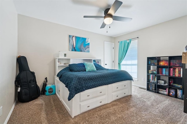 2917 Stafford Rd, Edmond, OK 73012 - bedroom with carpet and ceiling fan