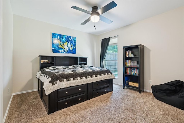 2917 Stafford Rd, Edmond, OK 73012 - bedroom featuring light colored carpet and ceiling fan