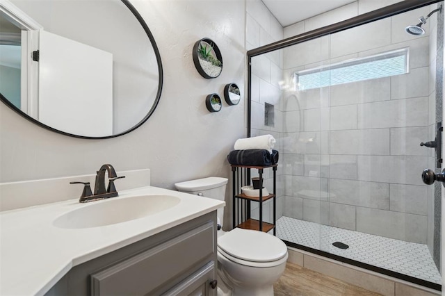 2917 Stafford Rd, Edmond, OK 73012 - bathroom featuring a shower stall and vanity