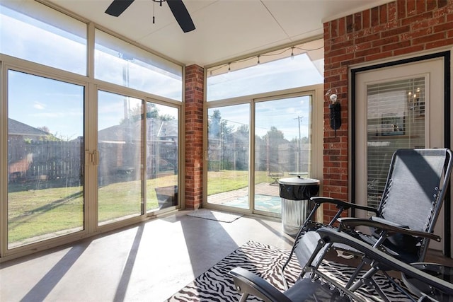 8300 NW 71st St, Oklahoma City, OK 73132 - sunroom / solarium with ceiling fan