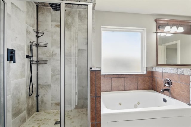 2716 Busheywood Dr, Yukon, OK 73099 - bathroom featuring a shower stall and a whirlpool tub