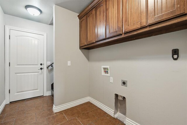 2716 Busheywood Dr, Yukon, OK 73099 - washroom featuring cabinet space, electric dryer hookup, and hookup for a washing machine