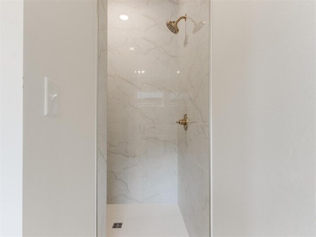 9320 NW 84th St, Yukon, OK 73099 - detailed view of a marble finish shower