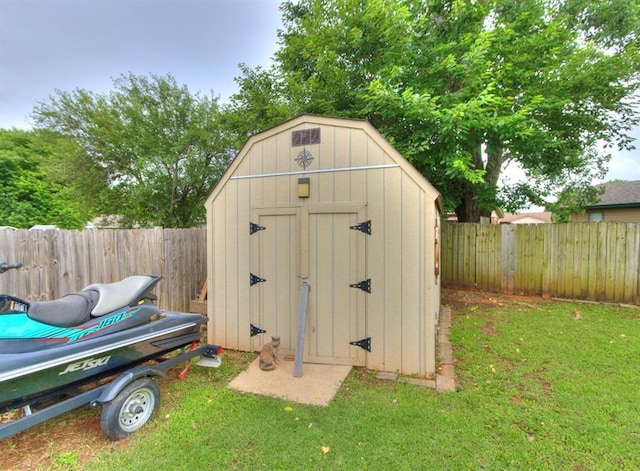 302 W Branches Way, Mustang, OK 73064 - view of shed with a fenced backyard