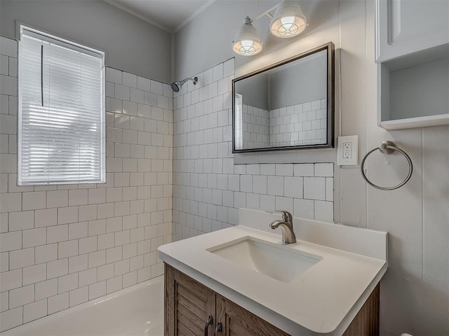 2104 Westchester Dr, Oklahoma City, OK 73120 - bathroom featuring vanity and tub / shower combination