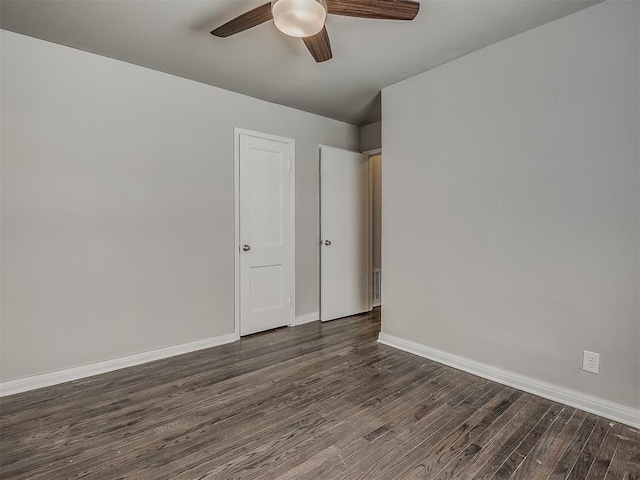 2104 Westchester Dr, Oklahoma City, OK 73120 - unfurnished room featuring dark wood-type flooring and ceiling fan