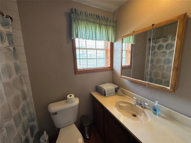 36166 Ew 1120th Rd, Seminole, OK 74868 - bathroom with vanity and a shower with curtain