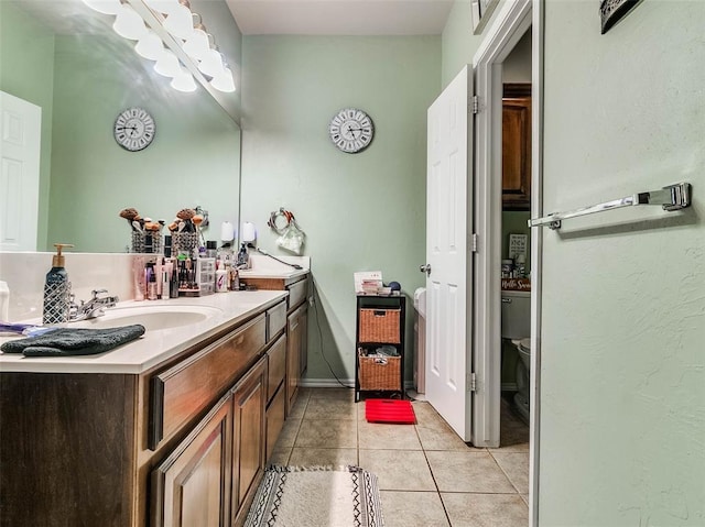 1201 W Churchill Way, Mustang, OK 73064 - full bath featuring vanity and tile patterned flooring