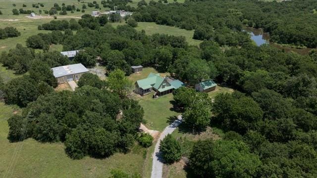 4179 W Gatlin St, Duncan, OK 73535 - aerial overview of property's location with a heavily wooded area
