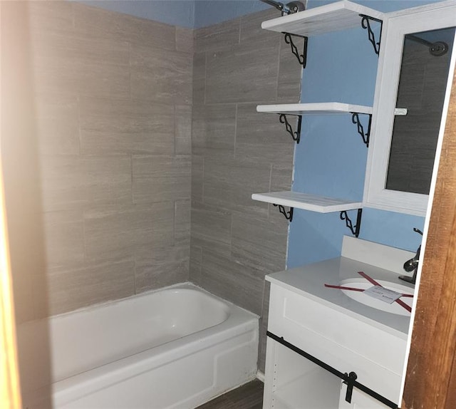 2413 7th St, Prague, OK 74864 - bathroom featuring bathtub / shower combination and vanity