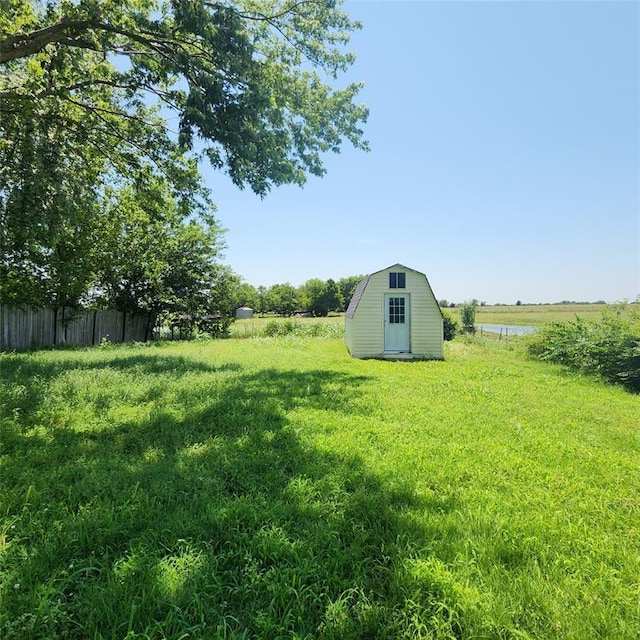 2413 7th St, Prague, OK 74864 - view of yard featuring a storage shed