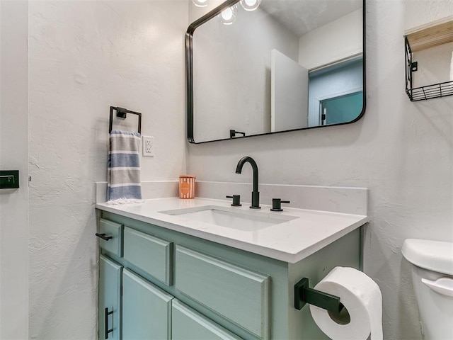 1408 Chimney Hill Rd, Yukon, OK 73099 - half bath with vanity and a textured wall