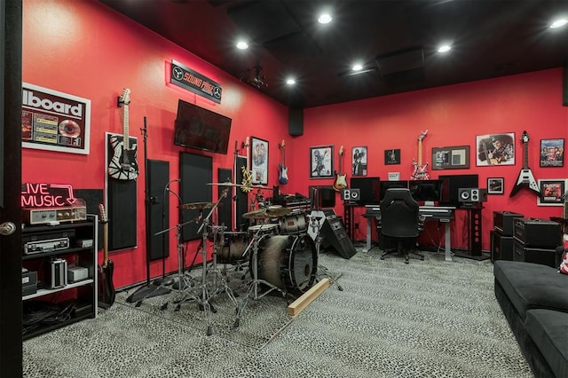 3617 Stagmoor Rd, Edmond, OK 73034 - home theater featuring recessed lighting