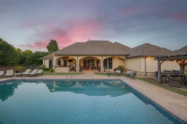 3617 Stagmoor Rd, Edmond, OK 73034 - view of pool featuring a patio and a pergola