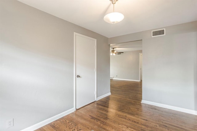 3012 NW 67th St, Oklahoma City, OK 73116 - spare room with wood finished floors and ceiling fan