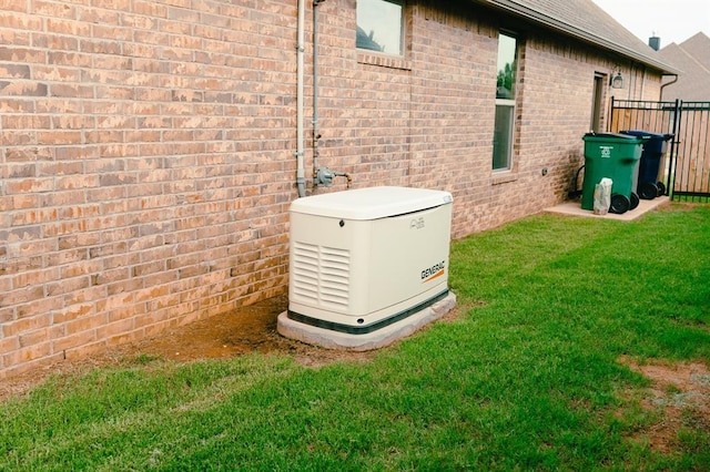 12113 SW 45th Ter, Mustang, OK 73064 - exterior view of a power unit and brick siding