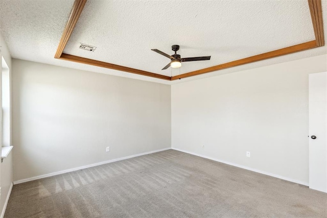 2309 Morning Glory Dr, Oklahoma City, OK 73159 - carpeted empty room with ceiling fan and a textured ceiling