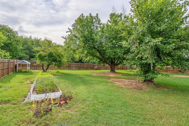 300 S Davidson Rd, Midwest City, OK 73130 - fenced backyard featuring a vegetable garden
