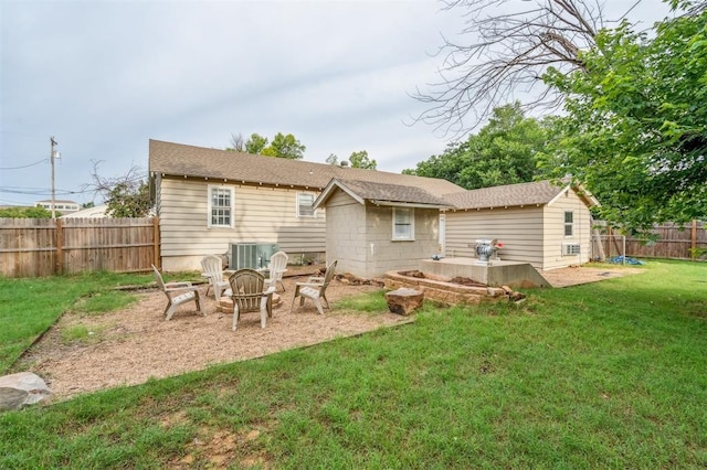 300 S Davidson Rd, Midwest City, OK 73130 - rear view of house with a fenced backyard