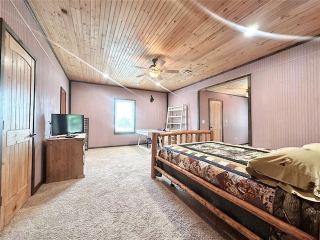 17701 S Rock Creek Rd, Shawnee, OK 74801 - carpeted bedroom featuring wooden ceiling