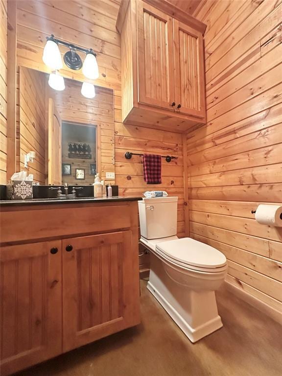17701 S Rock Creek Rd, Shawnee, OK 74801 - half bath with wood walls and vanity