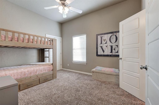 2473 Vellano Ln, Edmond, OK 73034 - bedroom with carpet flooring and ceiling fan