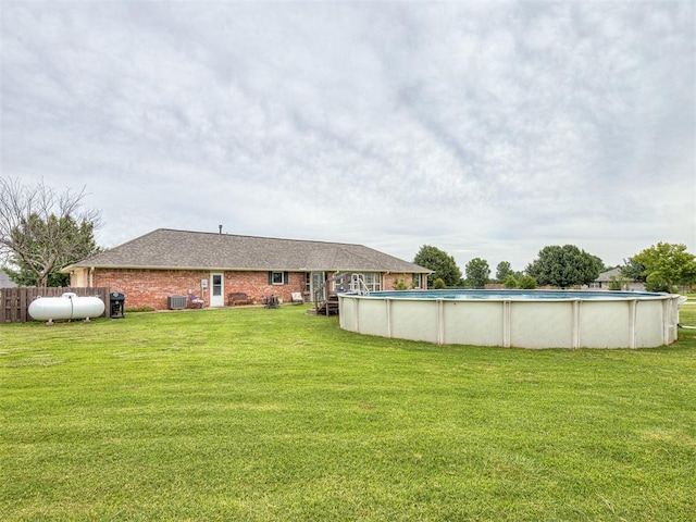 975 Garden Rd, Tuttle, OK 73089 - view of yard with an outdoor pool