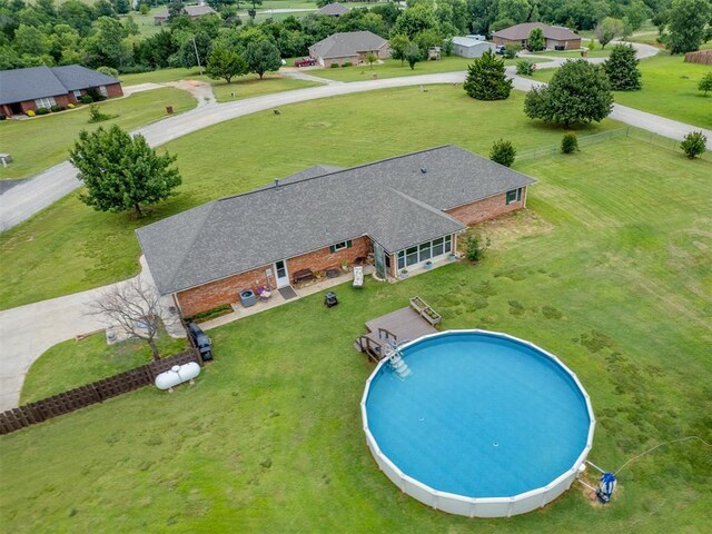 975 Garden Rd, Tuttle, OK 73089 - view of swimming pool with a lawn