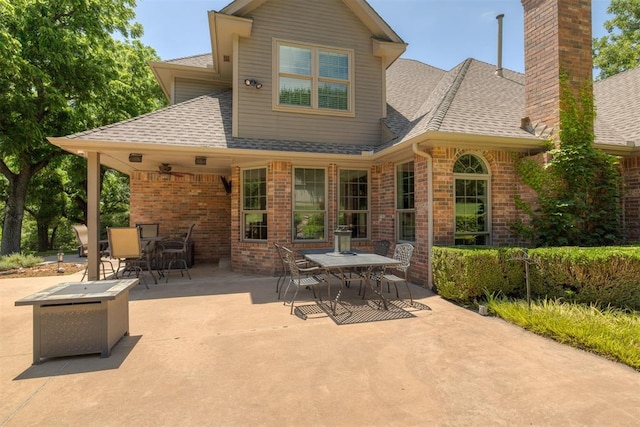 1300 Oak Springs Ln, Edmond, OK 73034 - view of patio / terrace with outdoor dining space