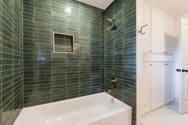 1112 Mary Lee Ln, Edmond, OK 73034 - full bath with  shower combination and marble finish floors