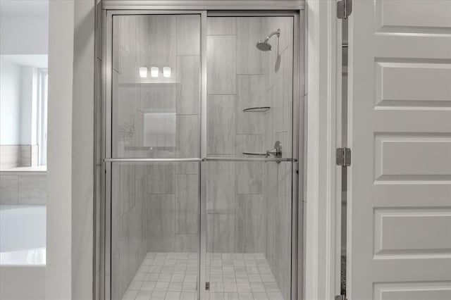 1108 Blackjack Creek Dr, Yukon, OK 73099 - full bathroom featuring a bath and a stall shower