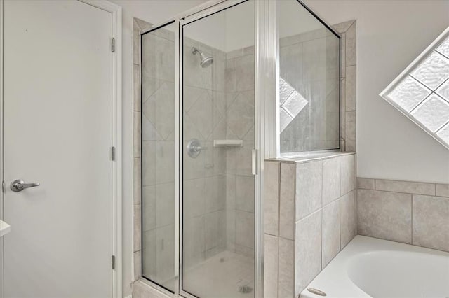 732 Tuscany Way, Edmond, OK 73034 - full bathroom featuring a garden tub and a stall shower