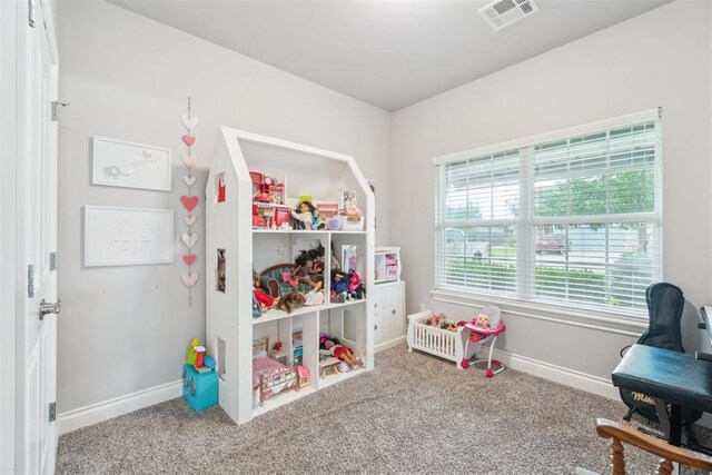 609 NW 180th St, Edmond, OK 73012 - rec room featuring carpet floors and baseboards