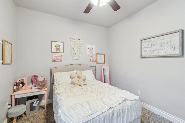 609 NW 180th St, Edmond, OK 73012 - bedroom featuring carpet flooring and a ceiling fan