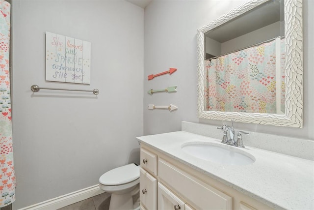 609 NW 180th St, Edmond, OK 73012 - full bathroom with vanity and tile patterned floors