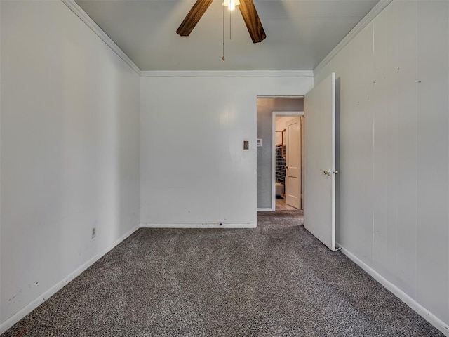 109 E Northrup Dr, Oklahoma City, OK 73110 - carpeted empty room featuring a ceiling fan and crown molding