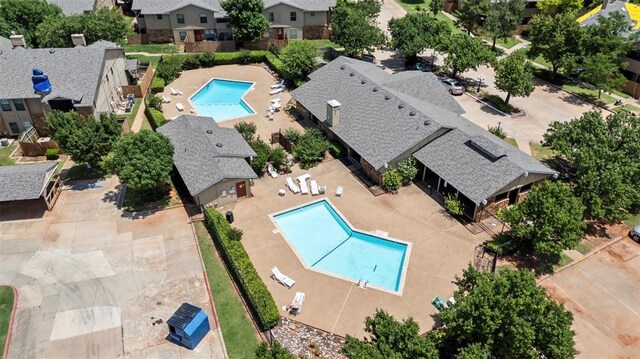 14405 N Pennsylvania Ave Unit 6D, Oklahoma City, OK 73134 - aerial perspective of suburban area featuring a pool area