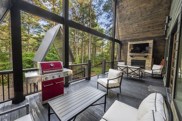 316 Triton Trl, Broken Bow, OK 74728 - view of sunroom / solarium