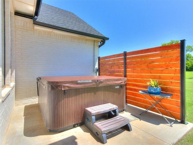 22795 Cterling Dr, Kingfisher, OK 73750 - view of patio featuring a hot tub