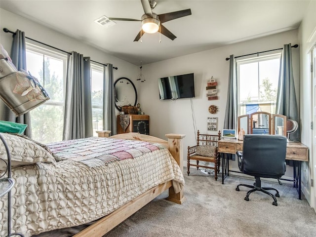 22795 Cterling Dr, Kingfisher, OK 73750 - carpeted bedroom featuring ceiling fan