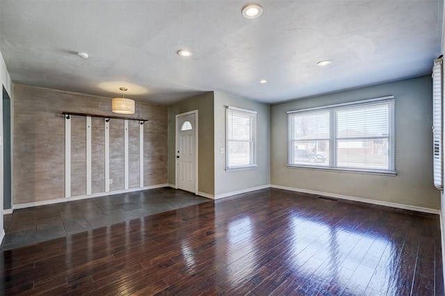 3208 NW 47th St, Oklahoma City, OK 73112 - entryway featuring wood-type flooring and recessed lighting