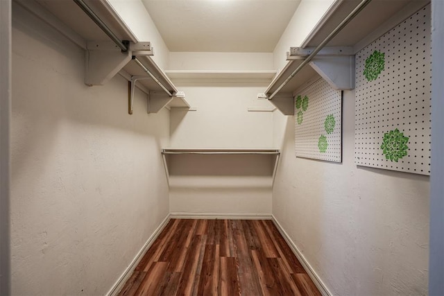 3208 NW 47th St, Oklahoma City, OK 73112 - walk in closet with dark wood-style floors